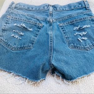 High-Waisted Light Washed Shorts